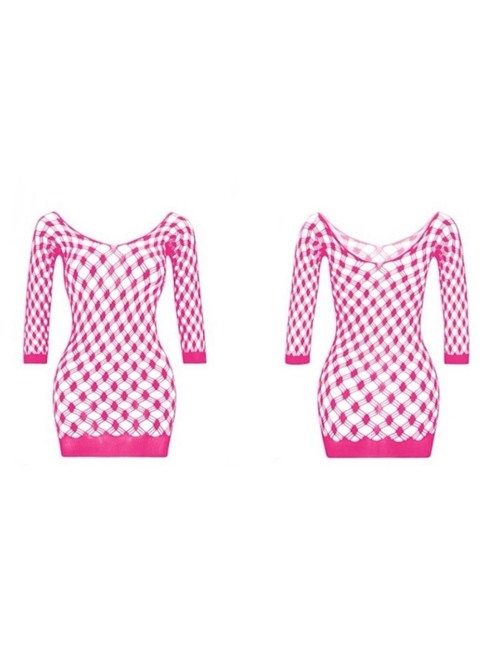 ⚡️SALE⚡️BNWT Pink Fishnet Sexy Lingerie Outfit Dress